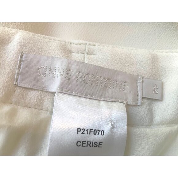 Anne Fontaine womens pants white cigarette style - Picture 10 of 11